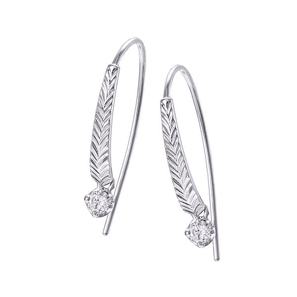 K10ホワイトゴールドダイヤモンドピアス :RPE281-001:ジュエリーツツミ