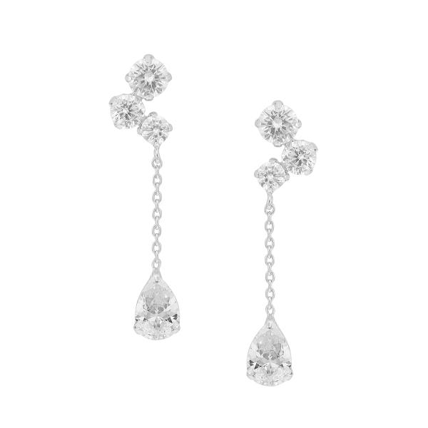 TSUTSUMI K10WG ホワイトゴールド　キュービックピアス箱付き ジュエリーツツミ K10ホワイトゴールドキュービックピアス