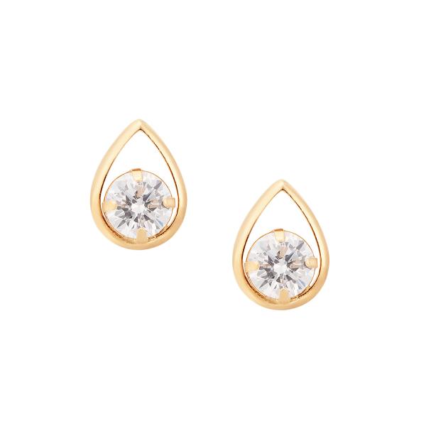 激安単価で ジュエリーツツミ K18イエローゴールドキュービックピアス アクセサリー