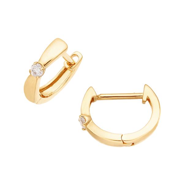 ジュエリーツツミ K18イエローゴールドダイヤモンドピアス