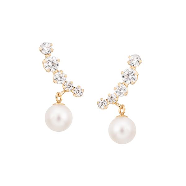 『romi』淡水パール♡真珠【アンク】K10 パールピアス ゴールドピアス romi様専用』淡水パール♡真珠【アンク】K10 パールピアス ゴールド