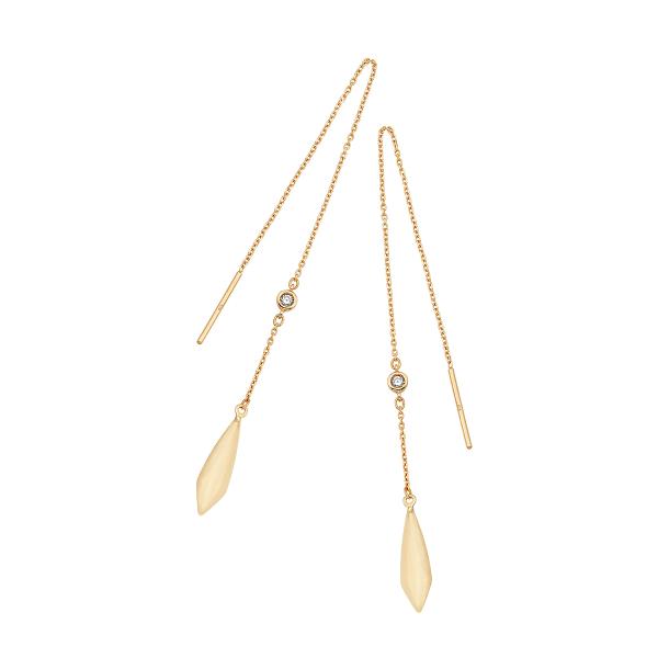 ジュエリーツツミ K18イエローゴールドダイヤモンドピアス