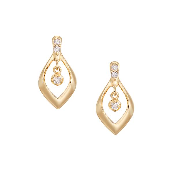 【新品】ジュエリーツツミ　K10YGダイヤモンドピアス K10イエローゴールドダイヤモンドピアス(RPE438-003)|TSUTSUMI