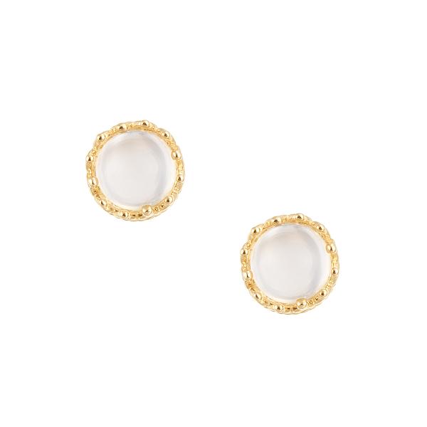 ジュエリーツツミ K10イエローゴールドムーンストーンピアス