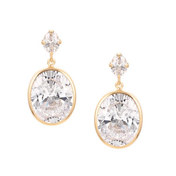 ジュエリーツツミ K10イエローゴールドキュービックピアス