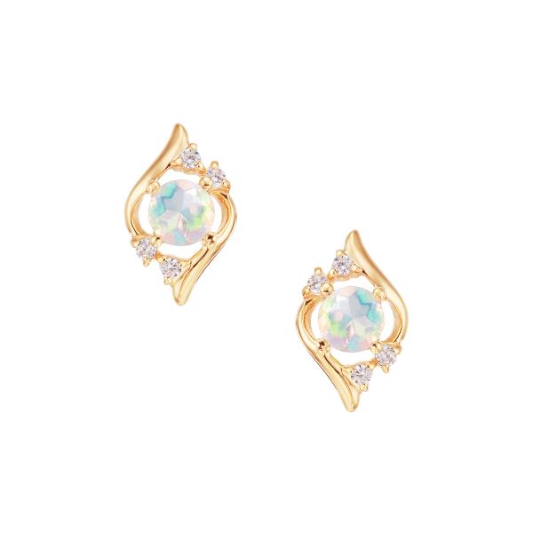 ジュエリーツツミ　オパールピアス　１８K K18イエローゴールドオパールピアス(RPE600-001)|TSUTSUMI