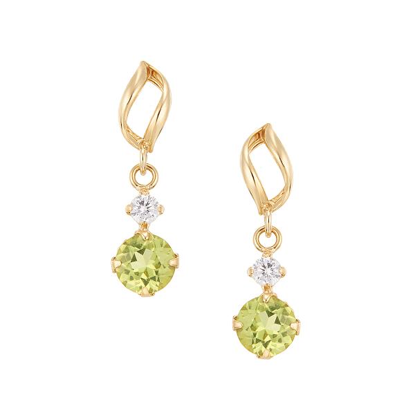 ペリドット　スイング　ピアス　K10YG ツツミ ジュエリーツツミ K10イエローゴールドペリドットピアス : ジュエリー