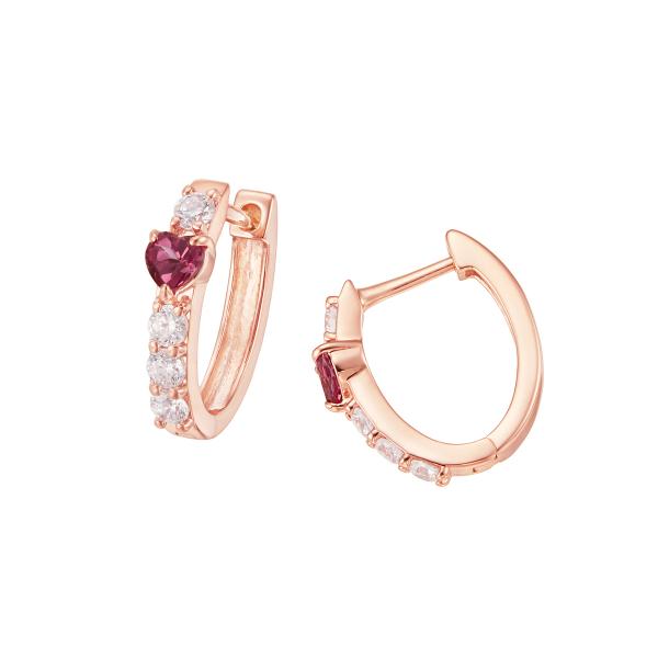 ジュエリーツツミ K10ピンクゴールドロードライトガーネットピアス