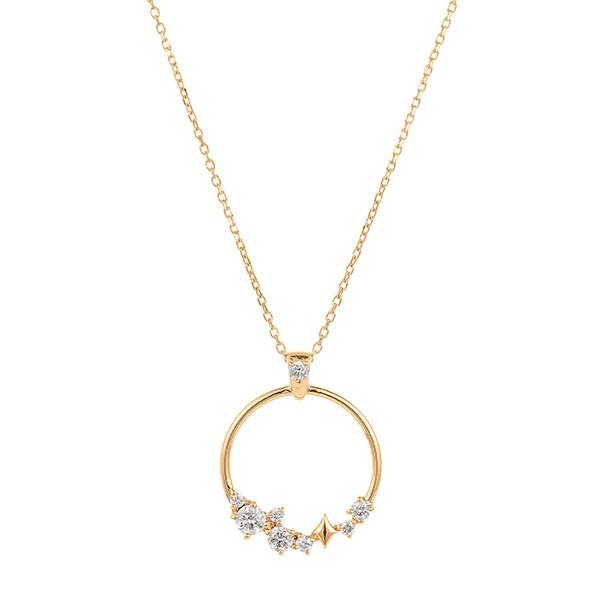 ジュエリーツツミ K18イエローゴールドダイヤモンドネックレス ジュエリーツツミ K18イエローゴールドダイヤモンドネックレス