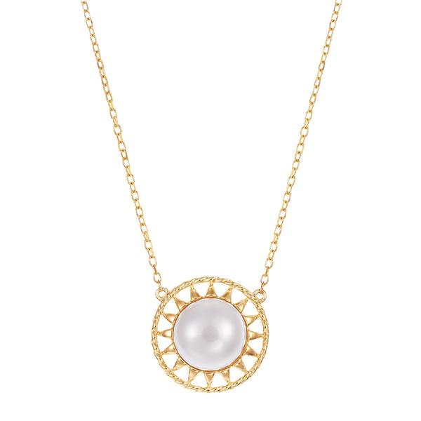 ジュエリーツツミ K10イエローゴールド淡水パールネックレス