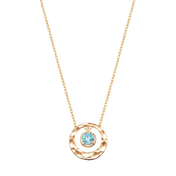 ジュエリーツツミ K10イエローゴールドブルートパーズネックレス