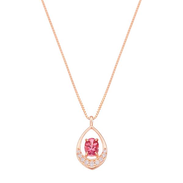 K18ゴールド ネックレス ピンクスピネル　美品　箱付き K18ゴールド ネックレス ピンクスピネル 美品 箱付き