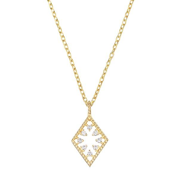 新品未使用　ジュエリーツツミ　K10イエローゴールドダイヤモンドネックレス ジュエリーツツミ K10イエローゴールドダイヤモンドネックレス