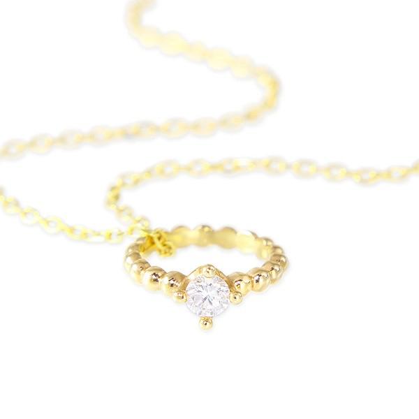 ジュエリーツツミ K10イエローゴールドダイヤモンドネックレス