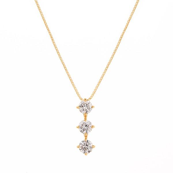 ジュエリーツツミ K18イエローゴールドダイヤモンドネックレス