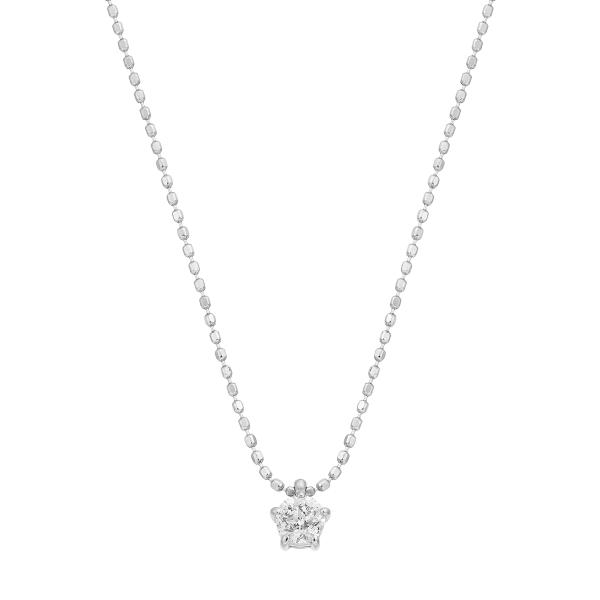 ジュエリーツツミ K14ホワイトゴールドダイヤモンドネックレス