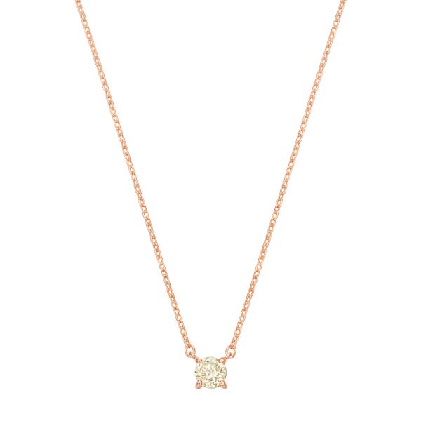 18金とダイアモンドのネックレス ジュエリーツツミ K18ピンクゴールドダイヤモンドネックレス