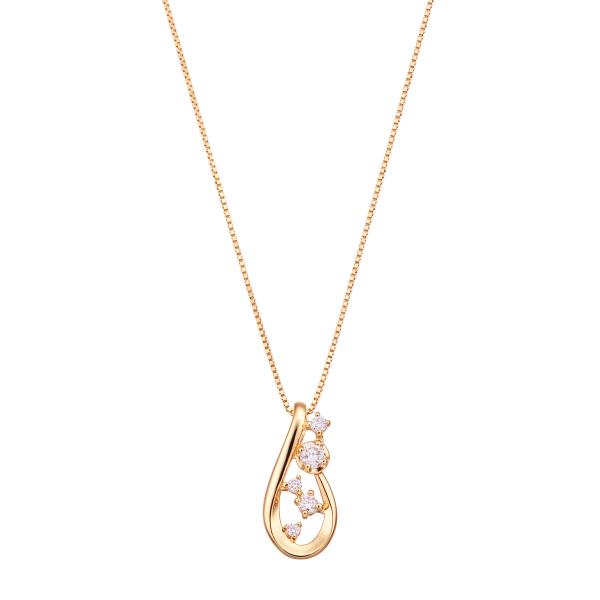 ジュエリーツツミ K18イエローゴールドダイヤモンドネックレス