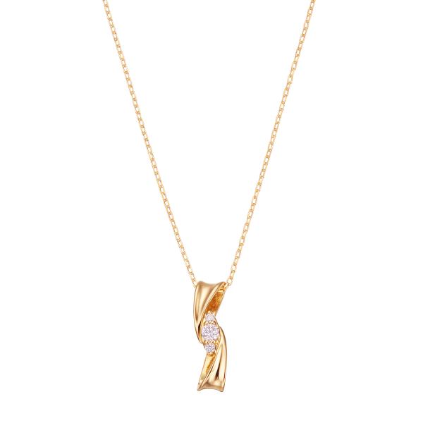 ジュエリーツツミ K18イエローゴールドダイヤモンドネックレス