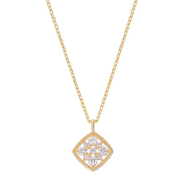 ジュエリーツツミ K10イエローゴールドダイヤモンドネックレス