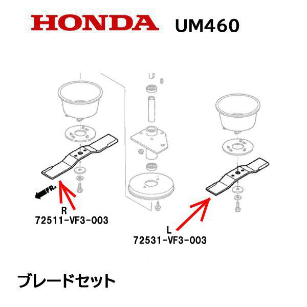 ホンダ　乗用草刈り機　替え刃セット ホンダ（HONDA） 純正 草刈機用 ブレードセット UM460 UM660 : HTS