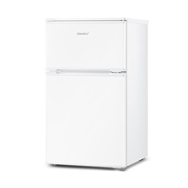 COMFEE' 冷蔵庫 90L 2ドア 右開き ホワイト RCT90WH/E 耐熱天板 : wss 