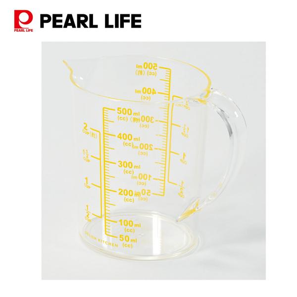 製品サイズ:(約)幅14×奥行8.5×高さ11.5cm、容量／560ml 製品重量:(約)0.087kg 原料樹脂／メタクリル樹脂(耐熱温度100℃・耐冷温度-10℃) 生産国:日本 デリッシュキッチンのプロがおすすめ 目盛りが大きく見やす...