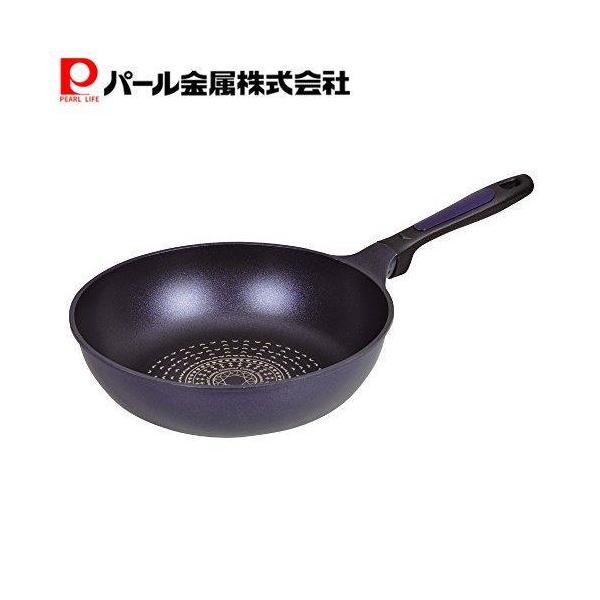 パール金属 軽い 炒め鍋 28cm ガス火専用 深型 フライパン 驚きの軽さ ブルーダイヤモンドコート HB-2019