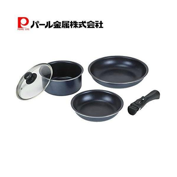 パール金属 クックウェア 3点セット ダイヤモンドコート IH対応
