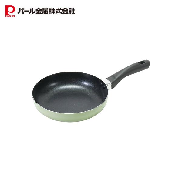 ワコートレーディング フライパン 20cm ふっ素加工 ガス火専用 グリーン デリシュ HB-8784