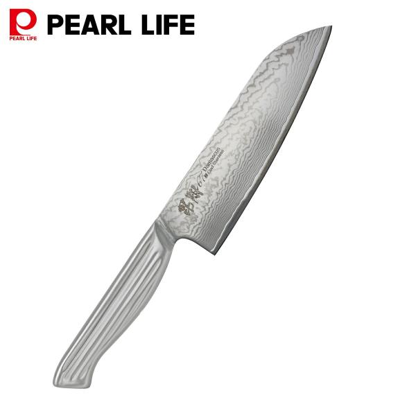 ダマスカス鋼 三徳包丁 165mm パール金属 包丁 ナイフ 三徳包丁 165mm ダマスカス 67層 オール