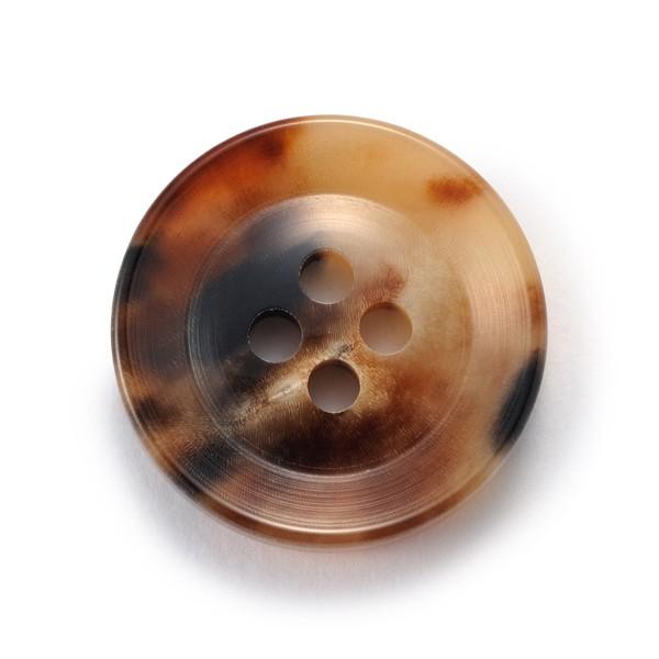 水牛ボタンK-250 COLOR.4A こげ茶,茶,ベージュ20mm 老舗テーラー御用達スーツボタン専門店の高級ボタン