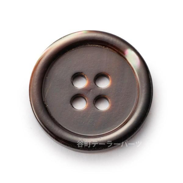 送料無料 17型高瀬貝ボタン染色15mmHK17T color.7ブラウン シェルボタン