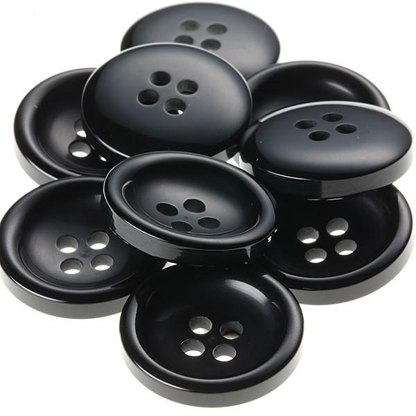 Ｖ７７　23mm  color.09ブラック  コート対応ボタン老舗テーラー御用達スーツボタン専門店の高級ボタン