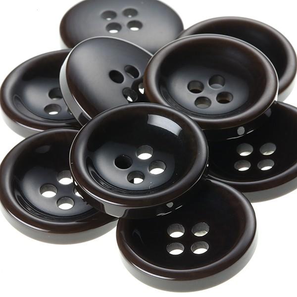 Ｖ７７　18mm  color.47ダークブラウン  コート対応ボタン老舗テーラー御用達スーツボタン専門店の高級ボタン