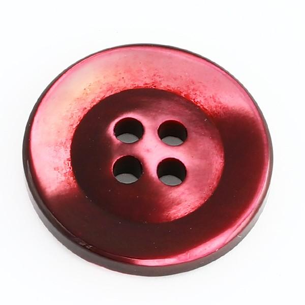 送料無料 HT19T高瀬貝 レッド染色 No.1  20mm　天然高瀬貝スーツジャケット前ボタン シェルボタン