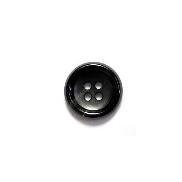 水牛ボタンK-150 COLOR．5 黒25mm W85119  コートボタンの取替 老舗テーラー御用達スーツボタン専門店の高級ボタン