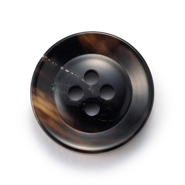 水牛ボタンK-250 COLOR.7B こげ茶 18mm 老舗テーラー御用達スーツボタン専門店の高級ボタン