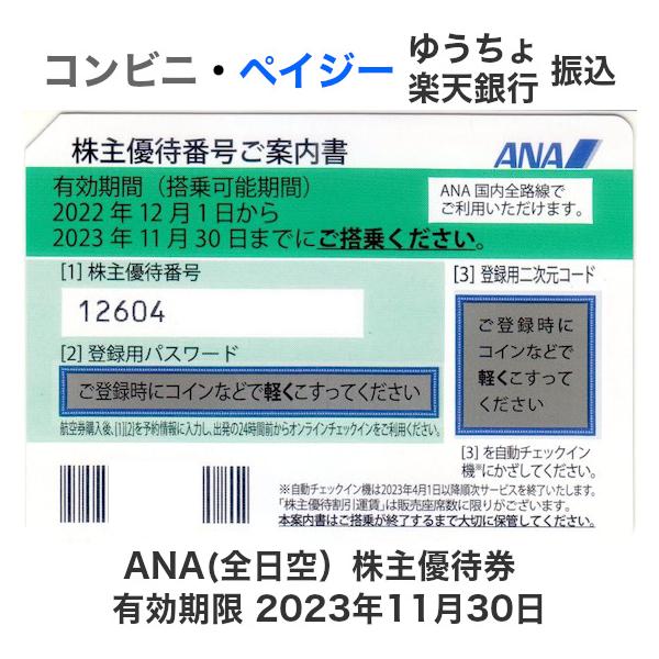 ANA（全日空）株主優待券　有効期限2023年11月30日