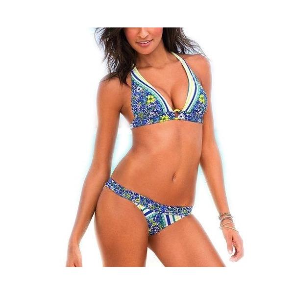正規品純正 ヴィクトリアシークレット ブルーフローラル バストアップビキニ Xs 8sh 国内在庫あり Jlt Polinema Org