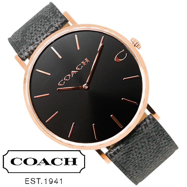 COACH（コーチ） 腕時計 メンズ 時計 ブラック ローズゴールド C