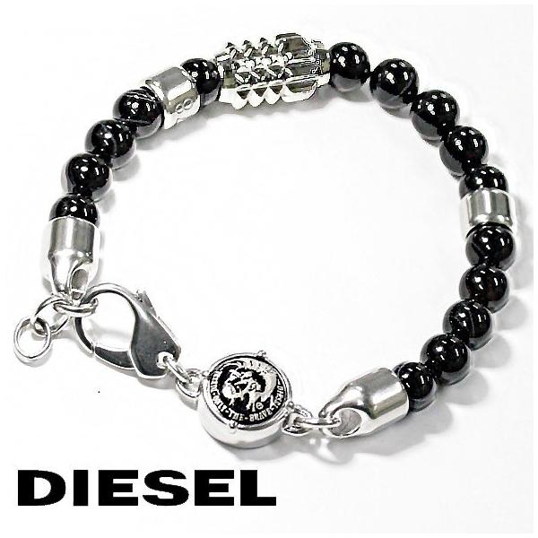 DIESEL オニキスビーズブレスレット DIESEL ブレスレット 数珠 オニキス - メルカリ