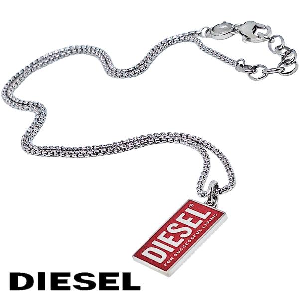 DIESEL DX1368040 ネックレス メンズ 並行輸入品 DIESEL（ディーゼル） ペンダント ネックレス メンズ 赤ヘッド