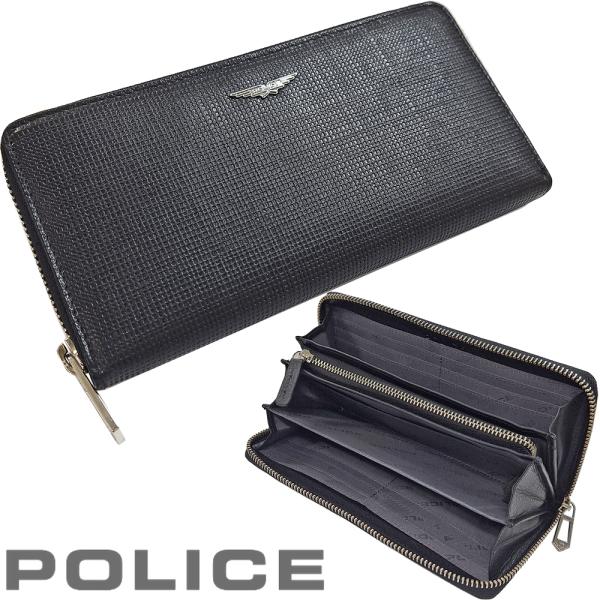 POLICE ポリス 財布 長財布 ラウンドファスナー ラウンドZIP