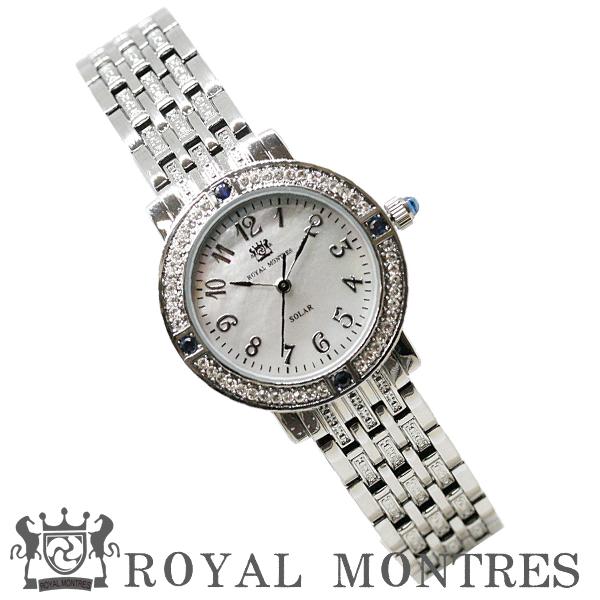 [ロイヤルモントレス] MONTRES 腕時計 ホワイトxシルバー 腕時計 メンズ腕時計 セラミックベルト 送料無料 ロイヤル