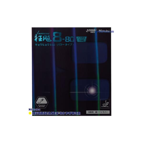 少ない力でも食い込ませて打球できる弾力性を重視したキョウヒョウ8-80にアクティブチャージ(AC)を内蔵することで、反発力に優れたキョウヒョウが誕生しました。キョウヒョウ特有の回転力を維持しながら、パワー＋スピードあるドライブを可能にするた...