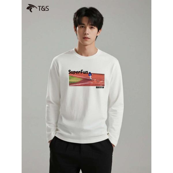 T＆S　長袖Tシャツ　野球デザイン ロングスリーブTシャツ コットン100%　ユニセックス チームユニフォーム　オーダーＴシャツC00022