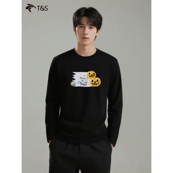 長袖Tシャツ コットン100％ ユニセックス ハロウィン トリックオアトリート C00040