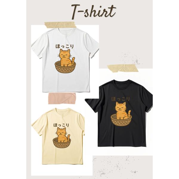半袖Tシャツ　100％綿　男女兼用　猫イラスト　3色展開　S~3XL　Z00035