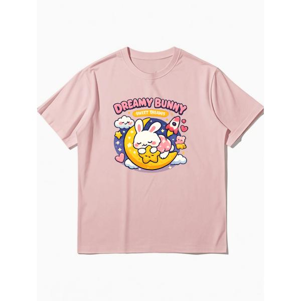 ドリーミーバニー スウィートドリームス グラフィック Tシャツ ピンク ZP00013